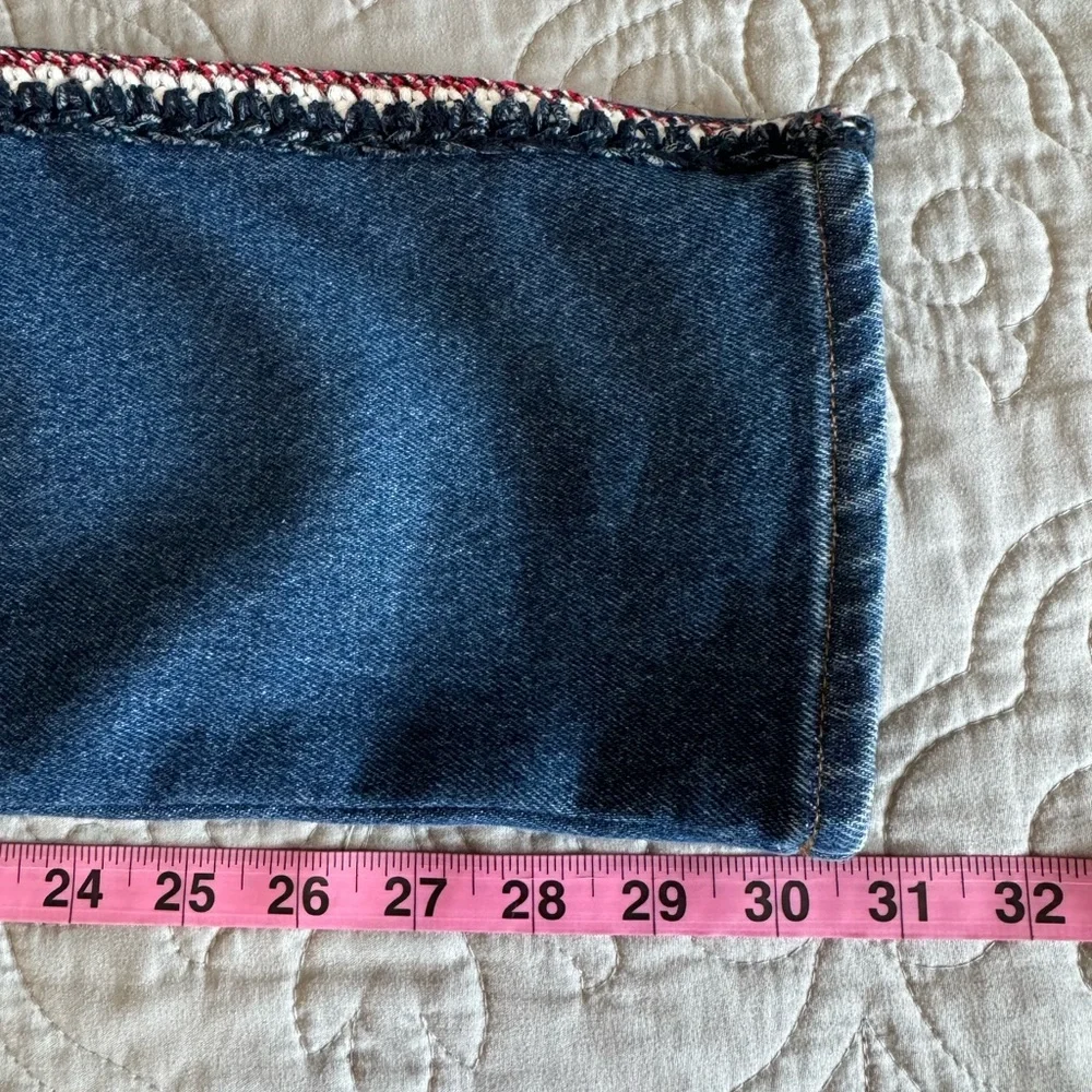 CHANEL Blue Straight Leg Jeans with Braided Detail 2019 Collection size 42 - Picture 16 of 17